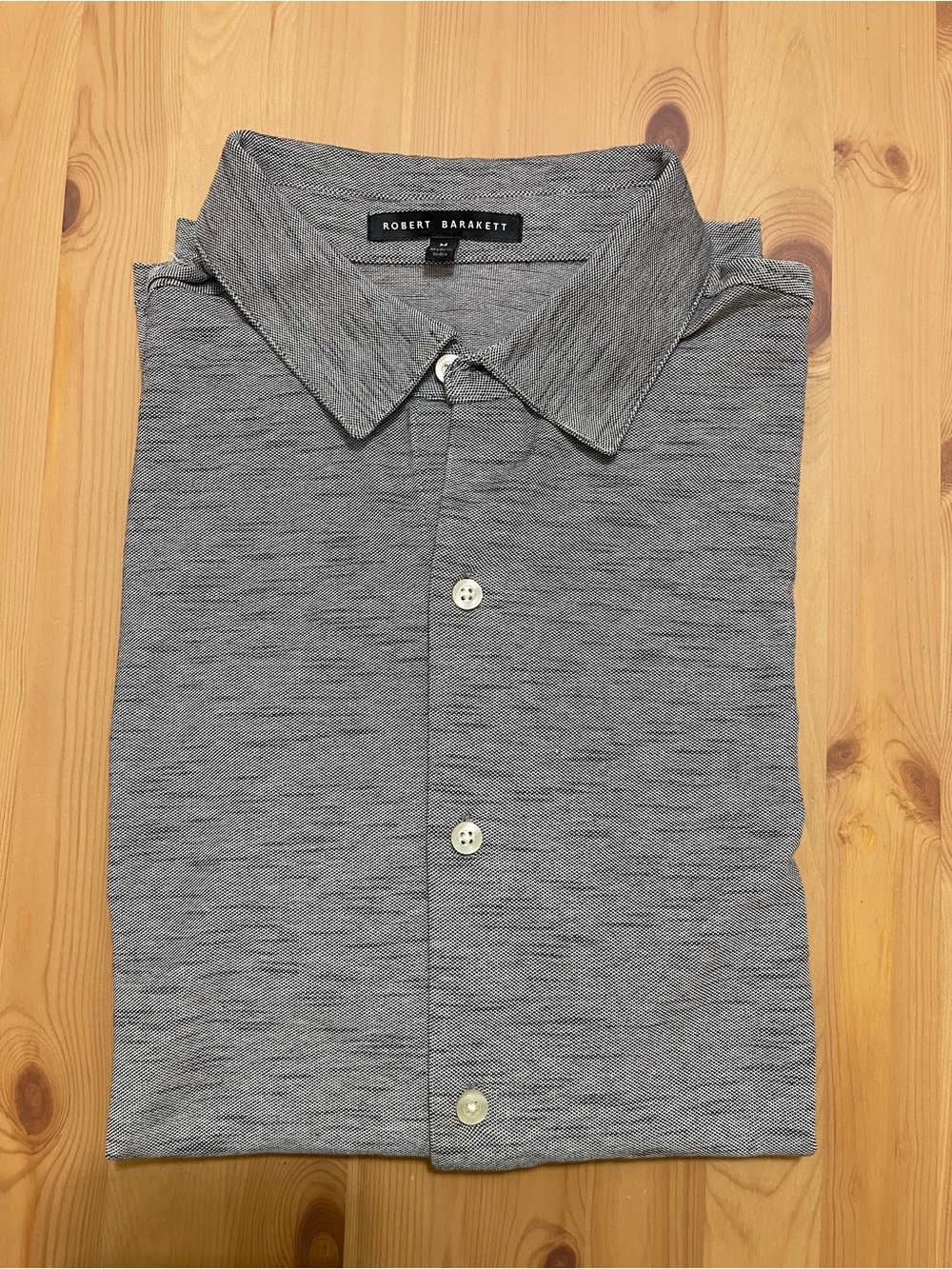 Robert Barakett Checkered Button Down Shirt in Gray Size Medium
